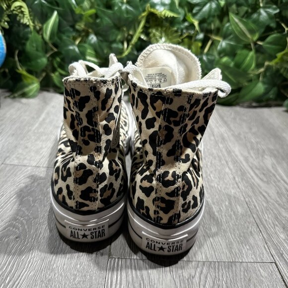 Converse Lift Hi Top Platform Cheetah Leopard Print Women's Size 9 - Picture 5 of 10